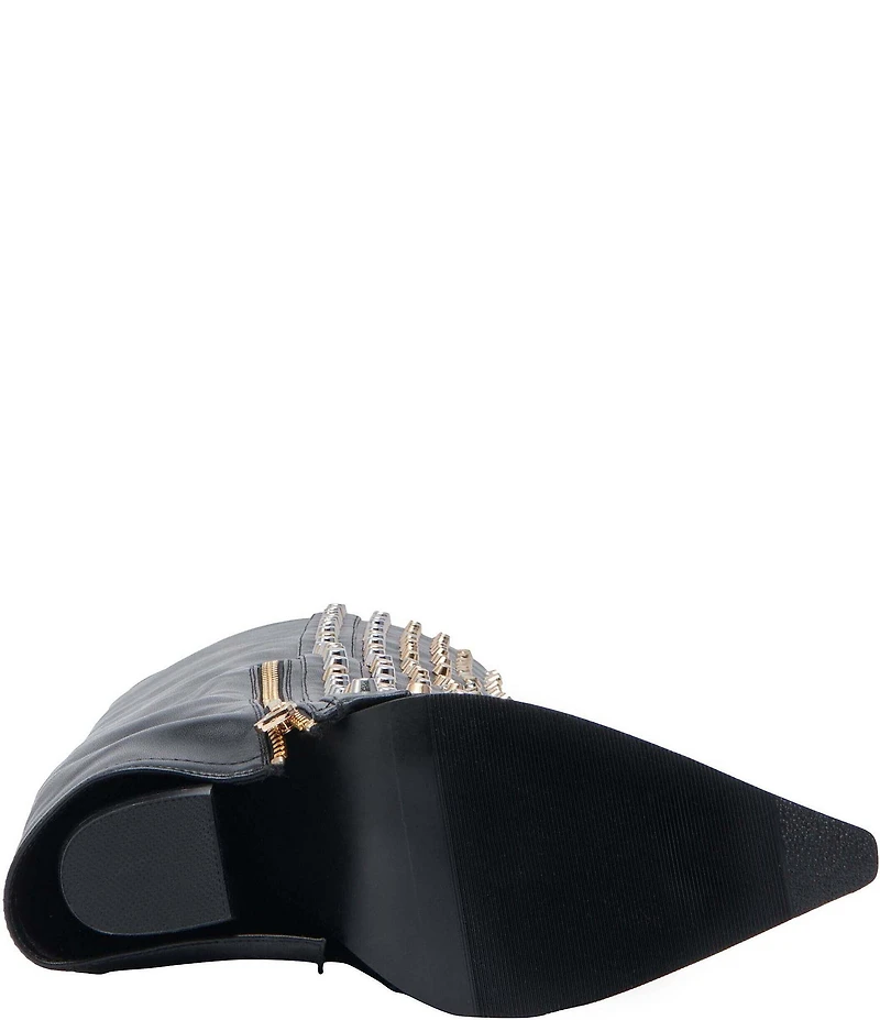 Azalea Wang Agustue Studded Foldover Tall Boots