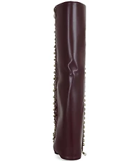 Azalea Wang Agustue Studded Foldover Tall Boots
