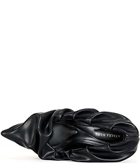 Azalea Wang Aicha Scrunch Pleat Pointed Toe Wedge Pumps