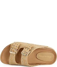 Azalea Wang Algedi Studded Grommet Platform Slide Sandals