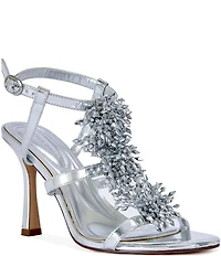 Azalea Wang Aliza Metallic Ornamented Cluster Dress Sandals