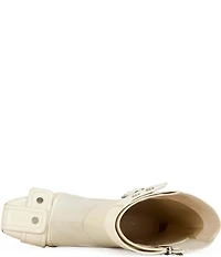 Azalea Wang Allona Patchwork Croco Accent Booties