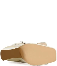 Azalea Wang Allona Patchwork Croco Accent Booties