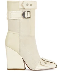 Azalea Wang Allona Patchwork Croco Accent Booties