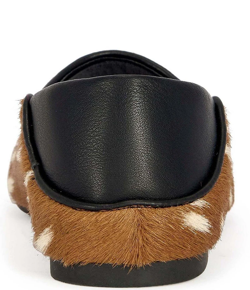 Azalea Wang Amaris Deer Print Calf Hair Flats