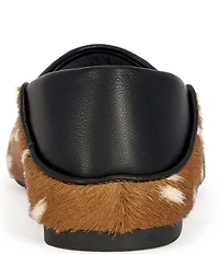 Azalea Wang Amaris Deer Print Calf Hair Flats