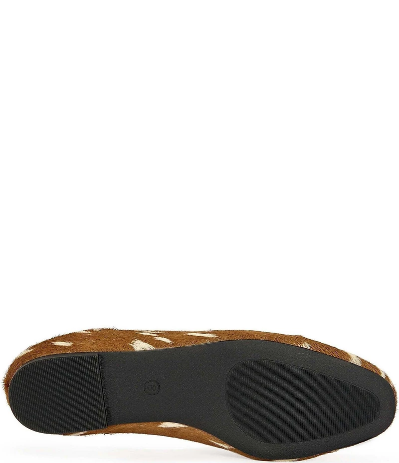 Azalea Wang Amaris Deer Print Calf Hair Flats