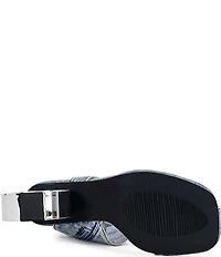 Azalea Wang Andree Denim Circular Heel Tall Gladiator Sandals