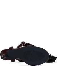 Azalea Wang Antique Fringed Dress Sandals