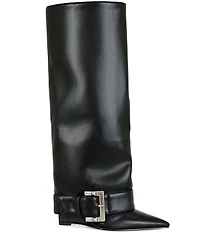 Azalea Wang Antonina Belted Fold Over Tall Boots