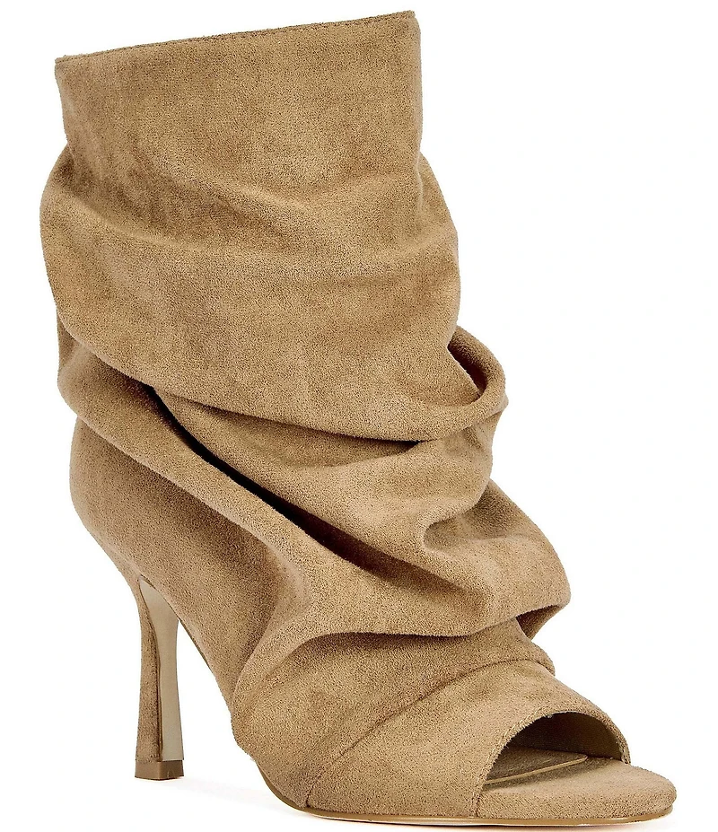 Azalea Wang Apex Slouch Shaft Peep Toe Booties