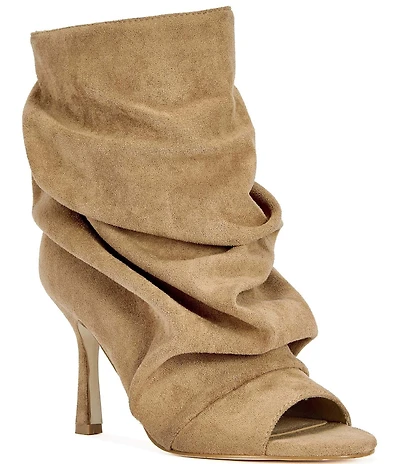 Azalea Wang Apex Slouch Shaft Peep Toe Booties