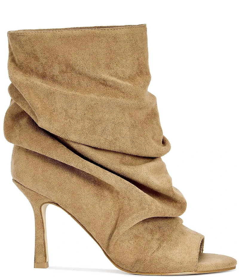 Azalea Wang Apex Slouch Shaft Peep Toe Booties