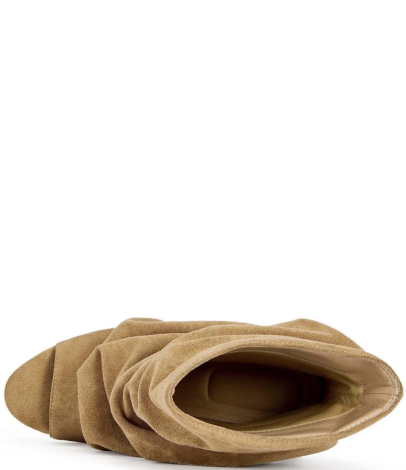 Azalea Wang Apex Slouch Shaft Peep Toe Booties