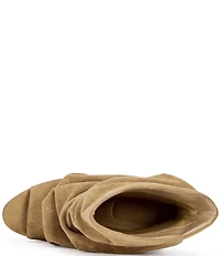 Azalea Wang Apex Slouch Shaft Peep Toe Booties