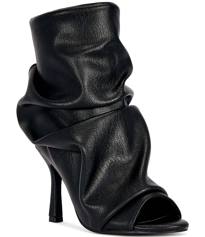 Azalea Wang Apex Slouch Shaft Peep Toe Booties