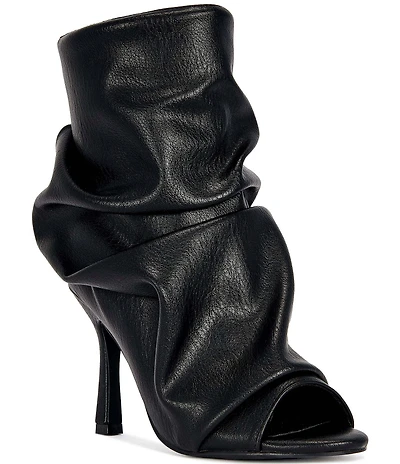 Azalea Wang Apex Slouch Shaft Peep Toe Booties