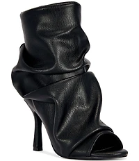 Azalea Wang Apex Slouch Shaft Peep Toe Booties
