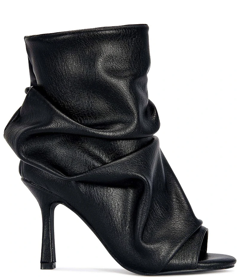 Azalea Wang Apex Slouch Shaft Peep Toe Booties