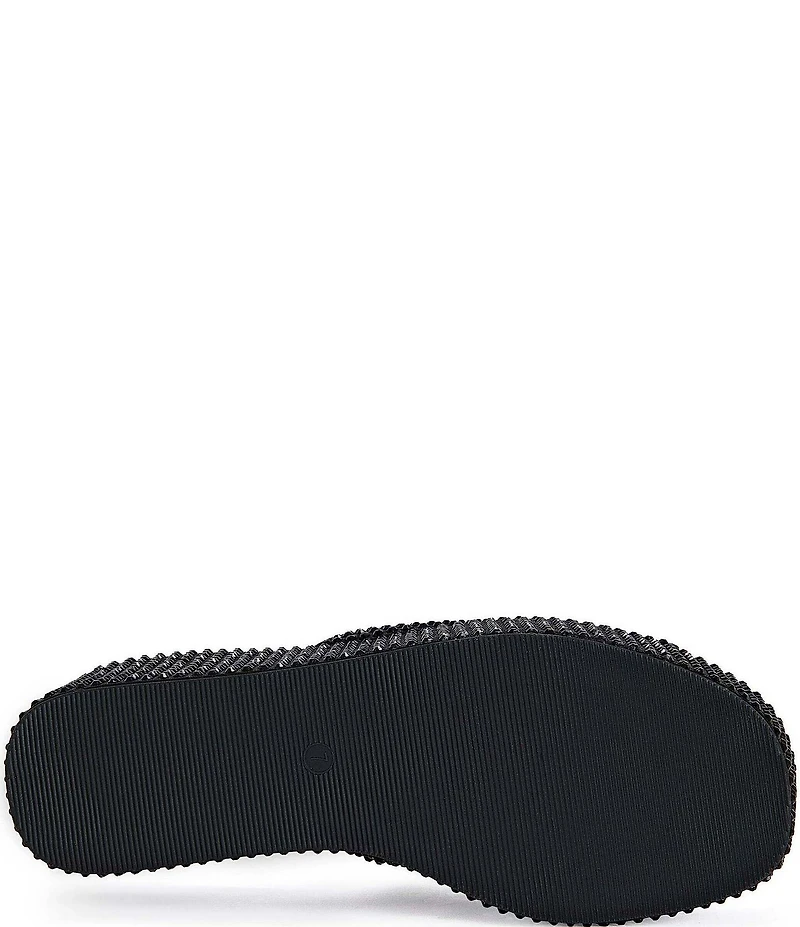 Azalea Wang Arachna Rhinestone Embellished Platform Wedge Slide Sandals