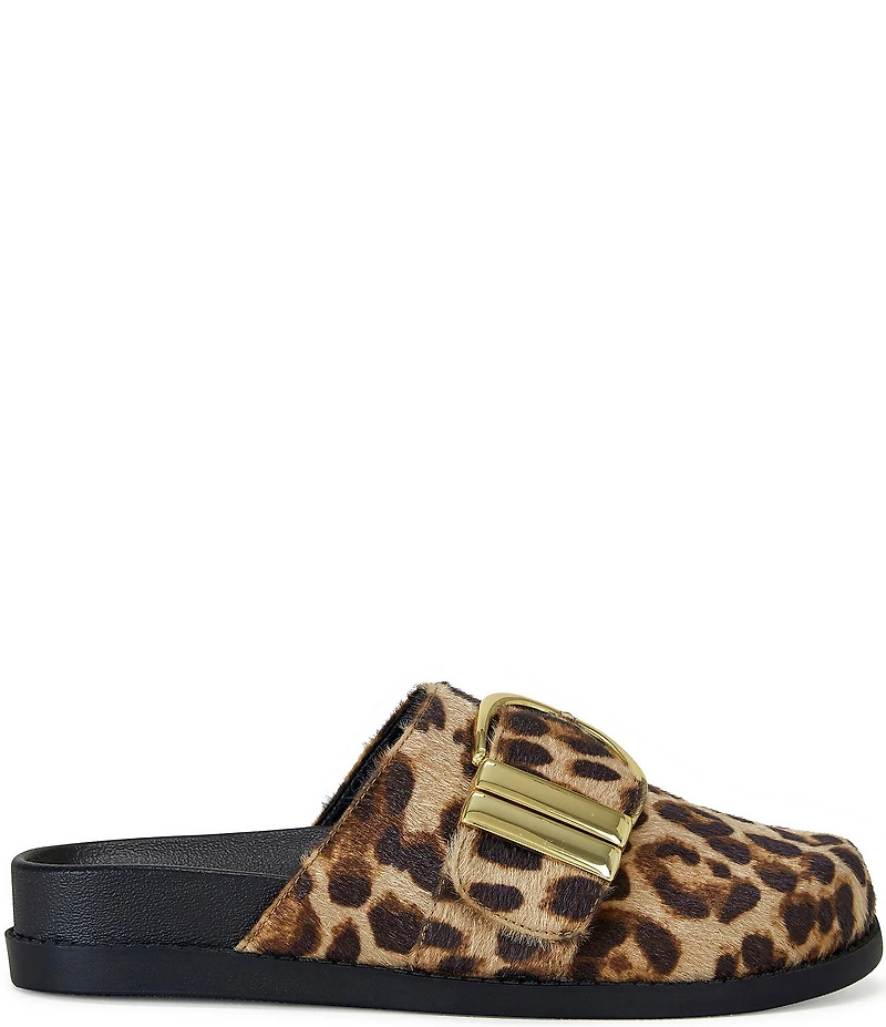 Azalea Wang Archibald Leopard Haircalf Clogs