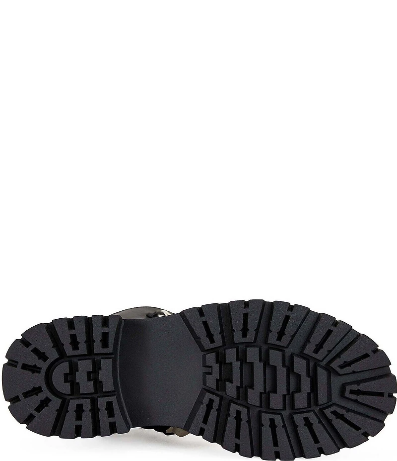 Azalea Wang Arjun Lace Detail Zip Combat Boots