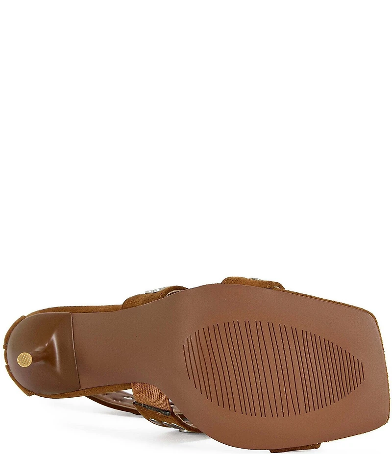 Azalea Wang Arte Studded Square Toe Stiletto Dress Sandals