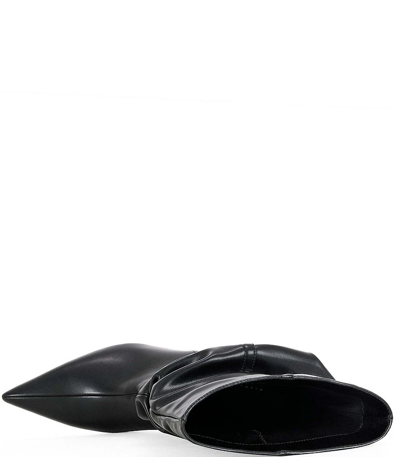 Azalea Wang Asaf Scrunch Shaft Pointed Toe Wedge Mid Calf Boots