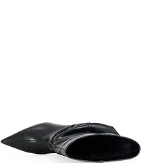 Azalea Wang Asaf Scrunch Shaft Pointed Toe Wedge Mid Calf Boots