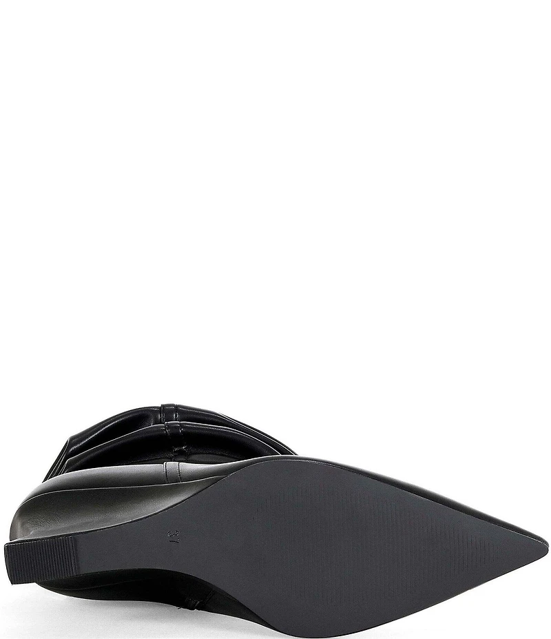 Azalea Wang Asaf Scrunch Shaft Pointed Toe Wedge Mid Calf Boots