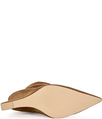 Azalea Wang Asaf Sueded Scrunch Shaft Pointed Toe Wedge Mid Calf Boots