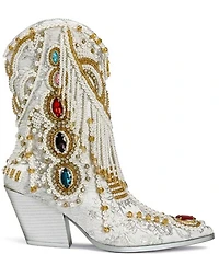 Azalea Wang Astounding Jewel Ornamented Western Booties