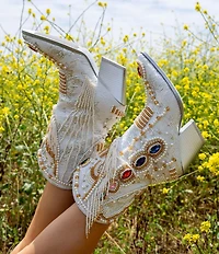 Azalea Wang Astounding Jewel Ornamented Western Booties