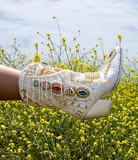 Azalea Wang Astounding Jewel Ornamented Western Booties