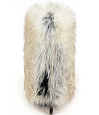 Azalea Wang Astrali Faux Fur Shaft Pointed Toe Stiletto Booties