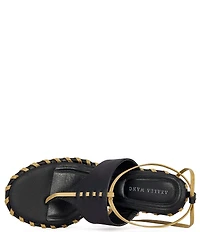 Azalea Wang Atmos Whipstitch Ankle Wrap Thong Stiletto Sandals