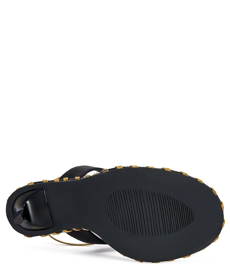 Azalea Wang Atmos Whipstitch Ankle Wrap Thong Stiletto Sandals