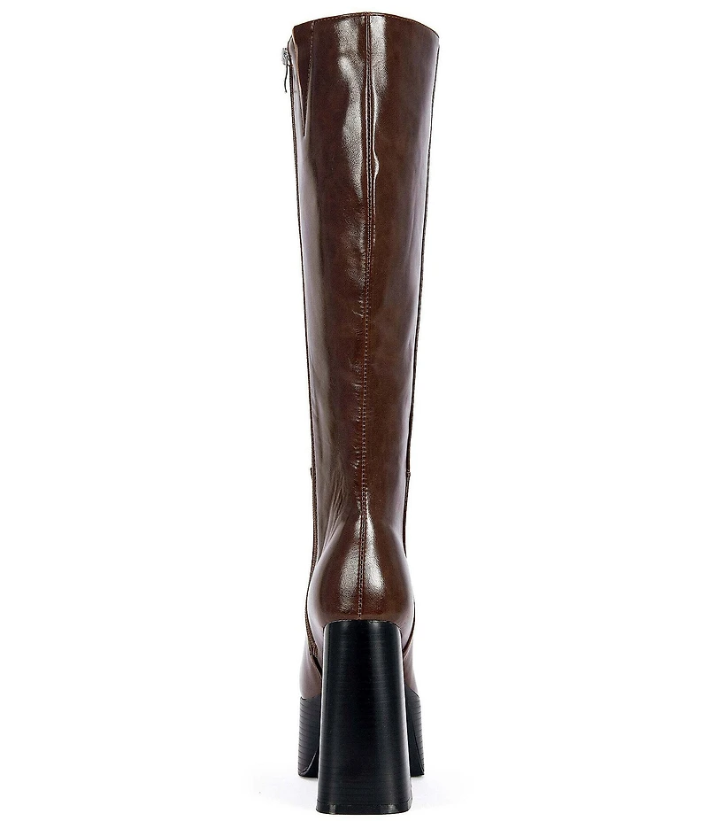 Azalea Wang Augustine Block Heel Platform Tall Boots