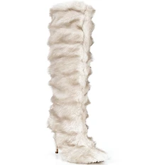 Azalea Wang Augusto Faux Fur Stiletto Tall Boots
