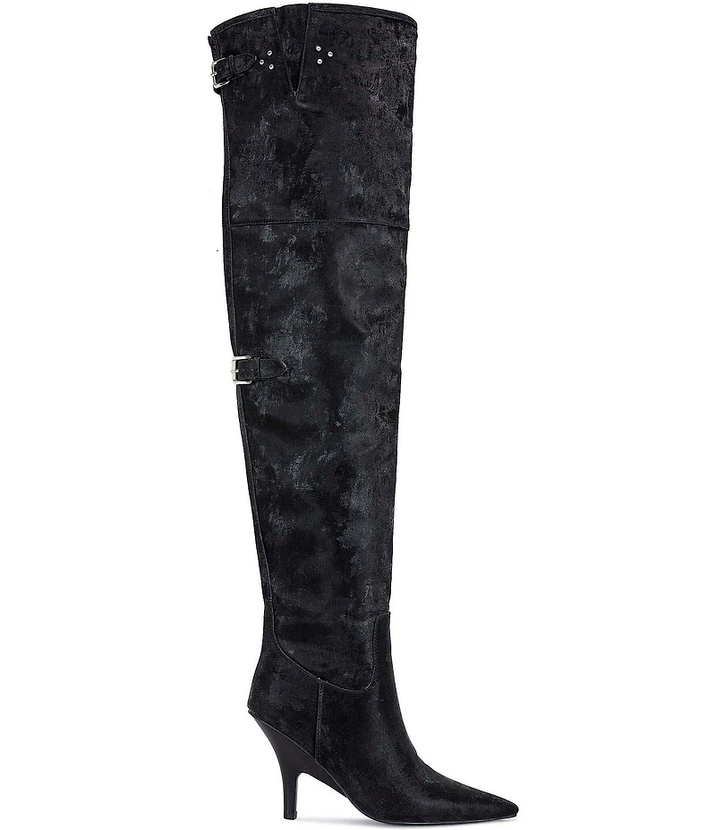 Azalea Wang Backer Thing Slit Back High Pointed Toe Boots