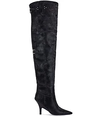 Azalea Wang Backer Thing Slit Back High Pointed Toe Boots