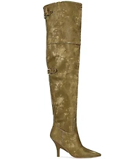 Azalea Wang Backer Thing Slit Back High Pointed Toe Boots