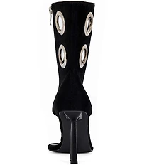 Azalea Wang Baina Stiletto Thong Grommet Booties