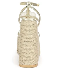 Azalea Wang Barossa Flower Espadrille Platform Wedge Sandals