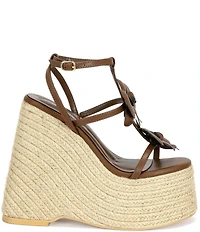 Azalea Wang Barossa Flower Espadrille Platform Wedge Sandals