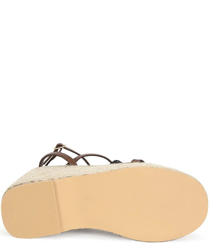 Azalea Wang Barossa Flower Espadrille Platform Wedge Sandals