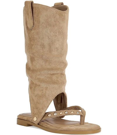 Azalea Wang Barrera Studded Thong Sandals