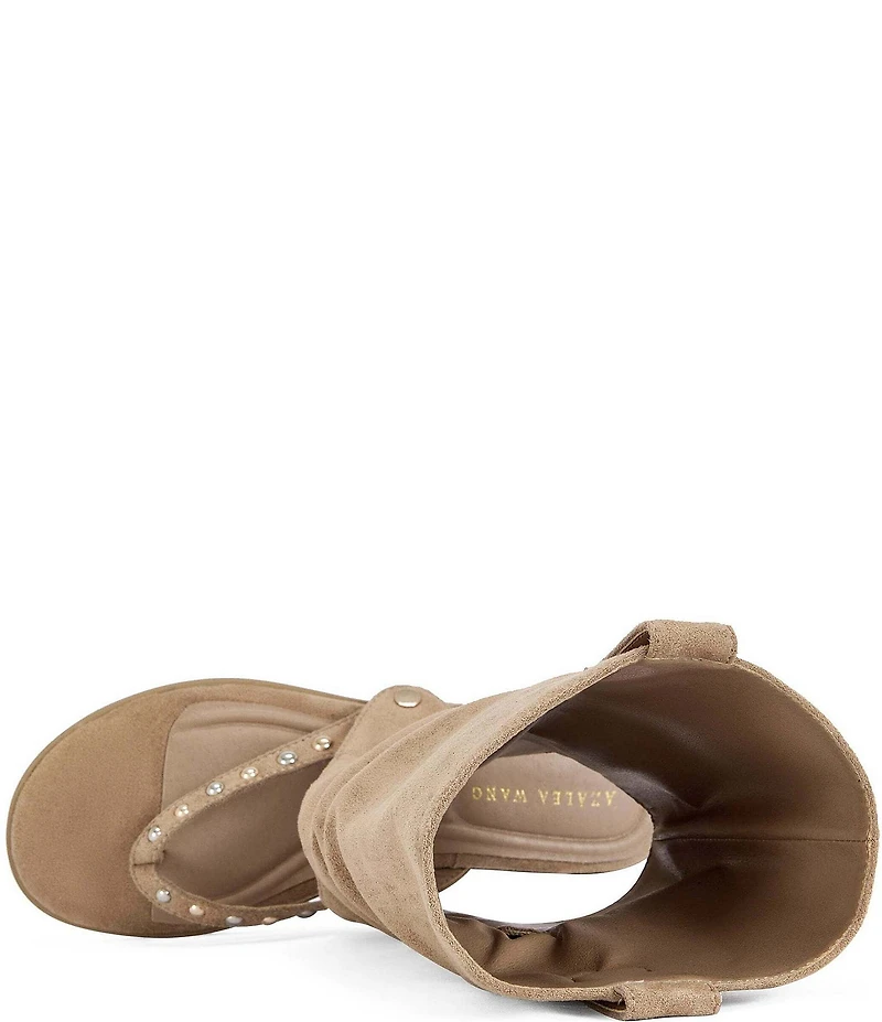 Azalea Wang Barrera Studded Thong Sandals