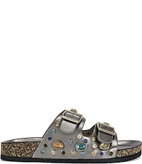 Azalea Wang Bayleaves Jewel Embellished Double Banded Flat Sandals