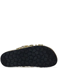 Azalea Wang Bayleaves Jewel Embellished Double Banded Flat Sandals